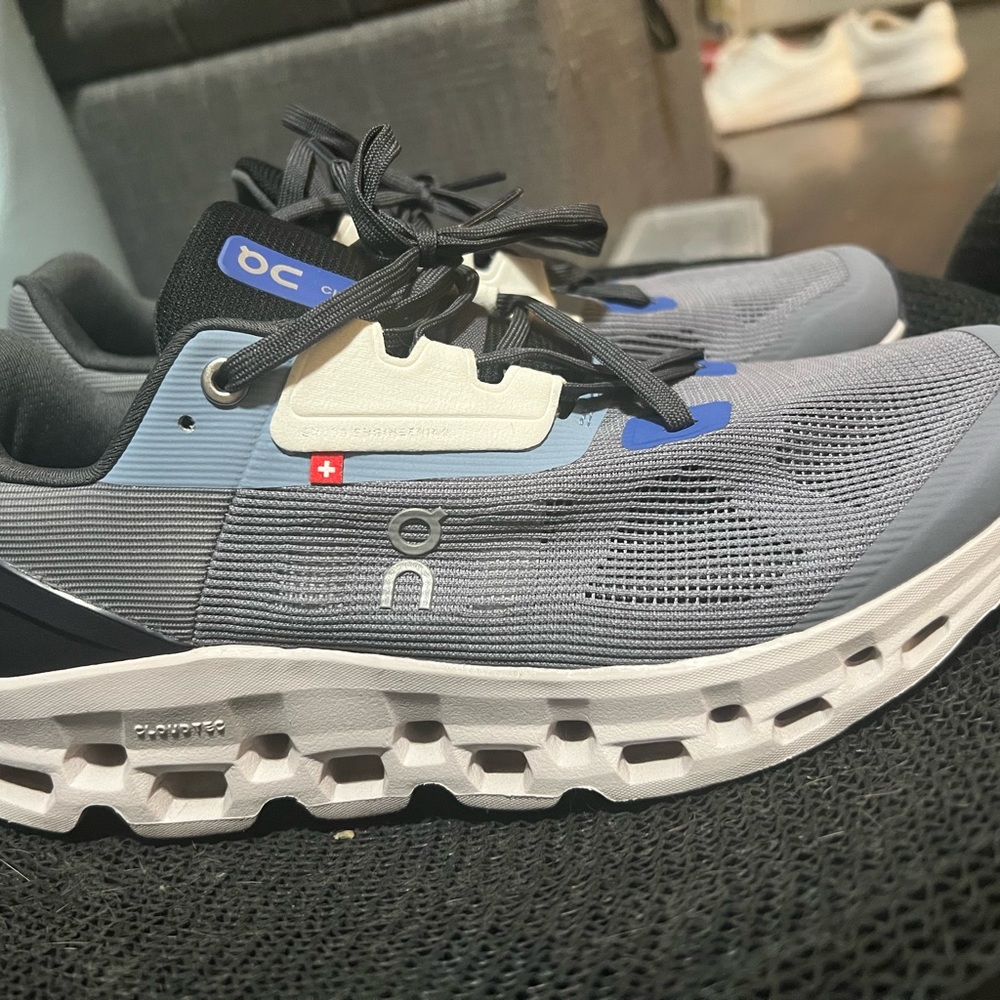 On Running Men's Blue and Gray Athletic Shoes